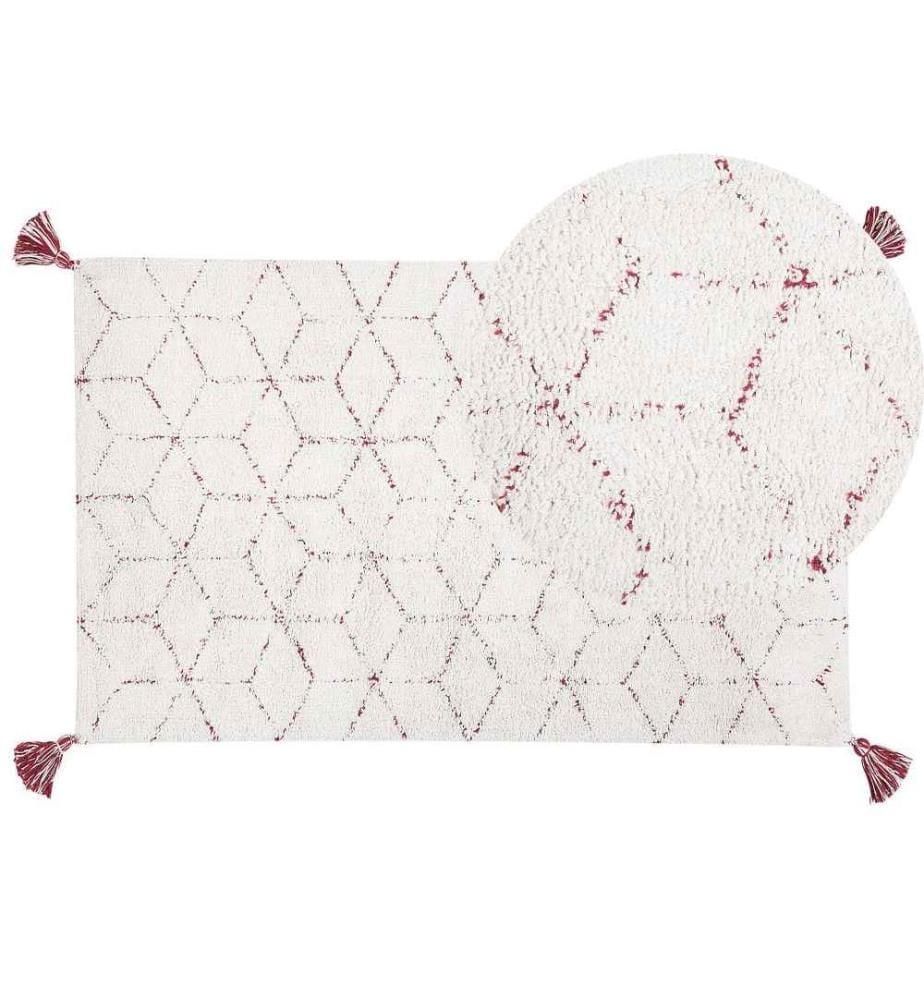 Tapis SAKARYA Blanc 80 x 150 cm Coton