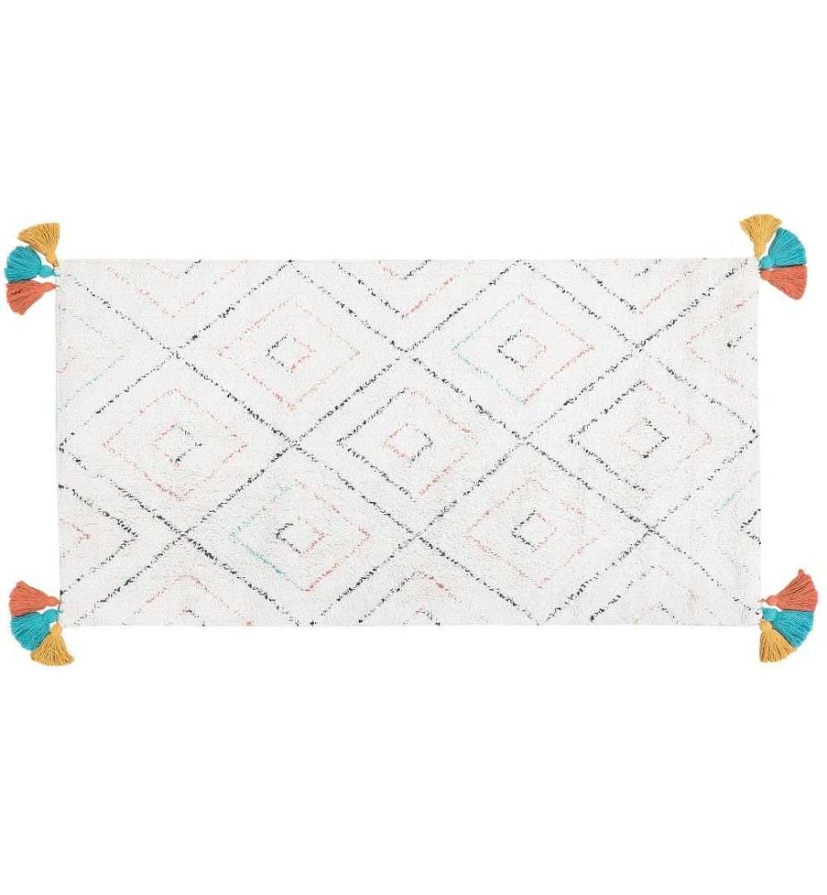 Tapis KARTAL Blanc 80 x 150 cm Coton
