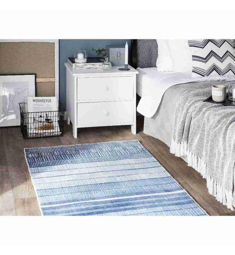 Teppich YARDERE Hellblau 80 x 150 cm Viskose
