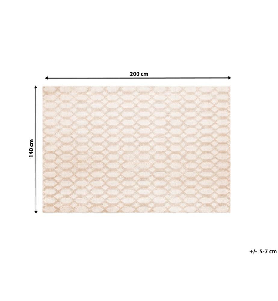 Teppich CIZRE Beige 140 x 200 cm Viskose