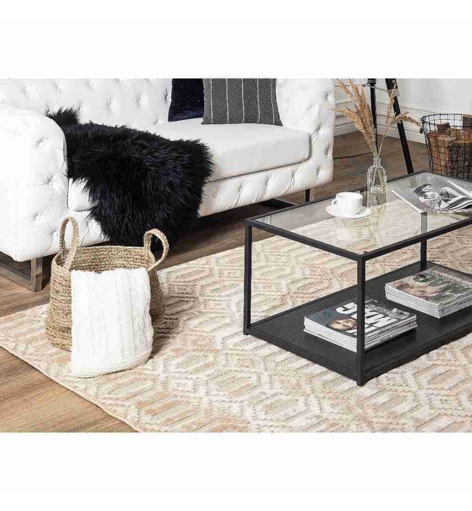 Teppich ADATEPE Beige 140 x 200 cm Viskose