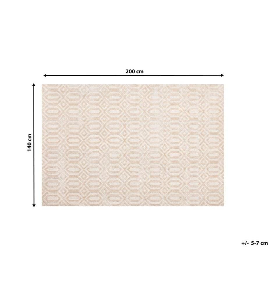 Teppich ADATEPE Beige 140 x 200 cm Viskose