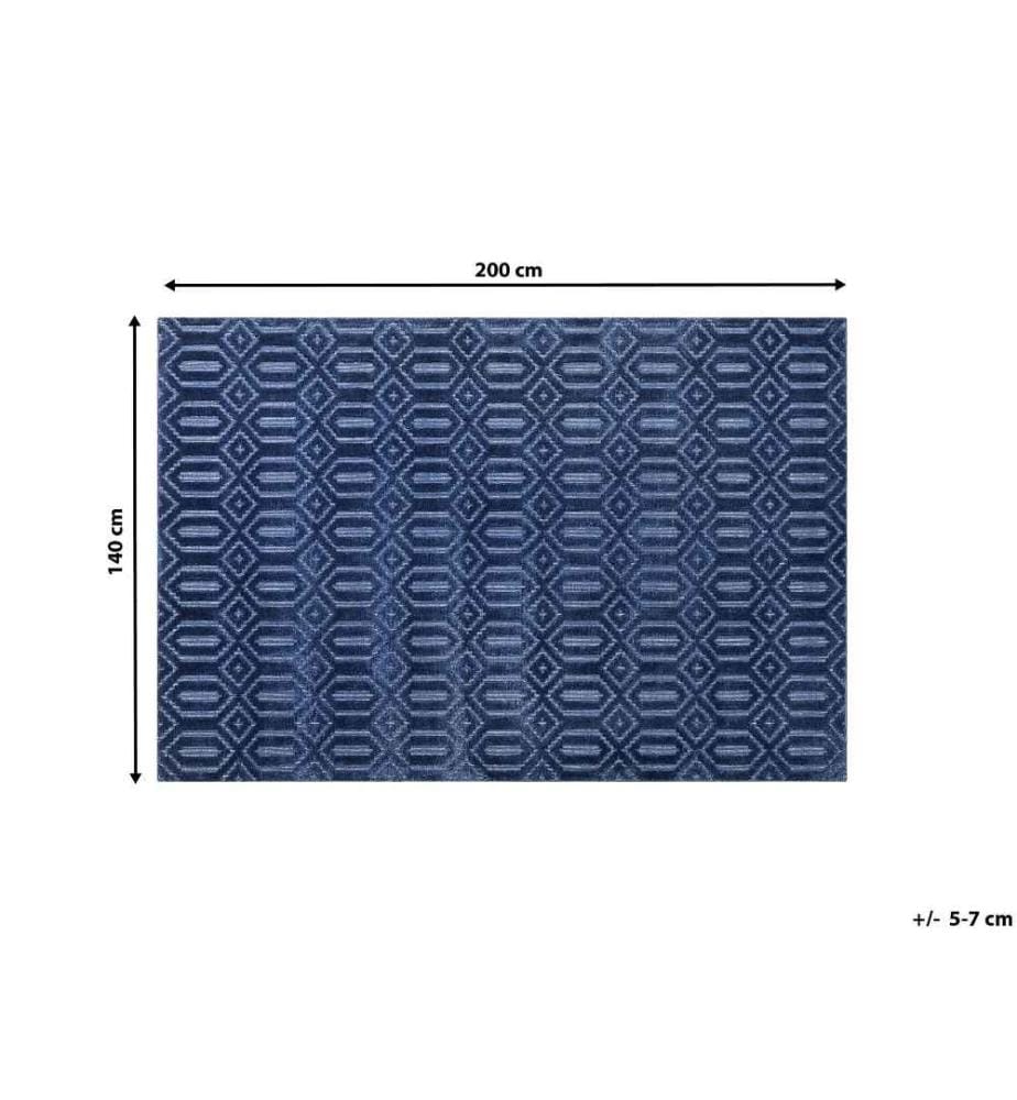 Tapis ADATEPE Bleu marine 140 x 200 cm Soie artificielle