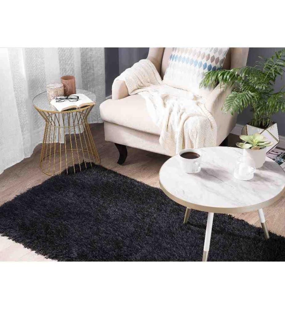 Tapis à poils longs CIDE Noir 80 x 150 cm