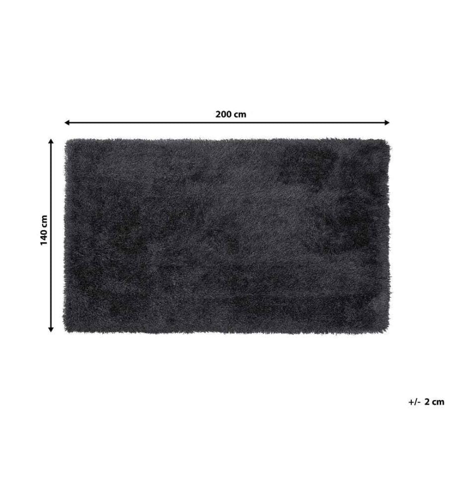 Tapis à poils longs CIDE Noir 140 x 200 cm