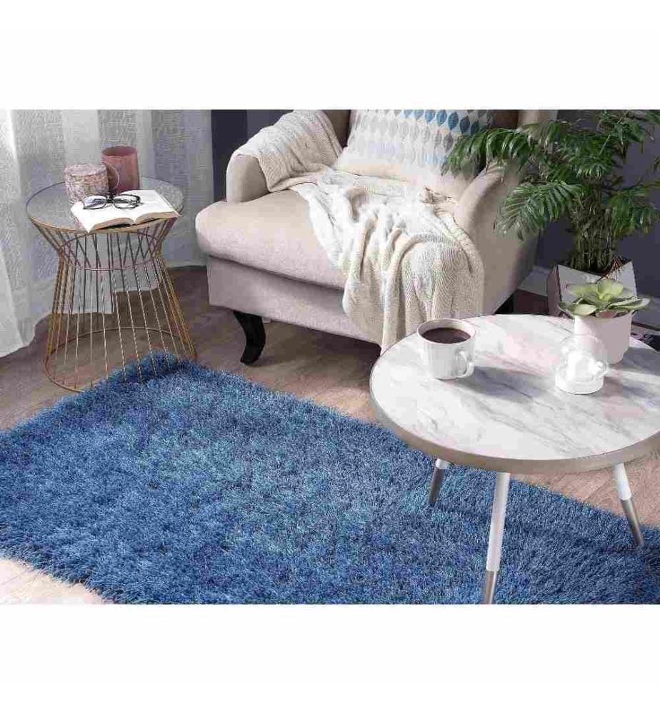 Tapis à poils longs CIDE Bleu 80 x 150 cm