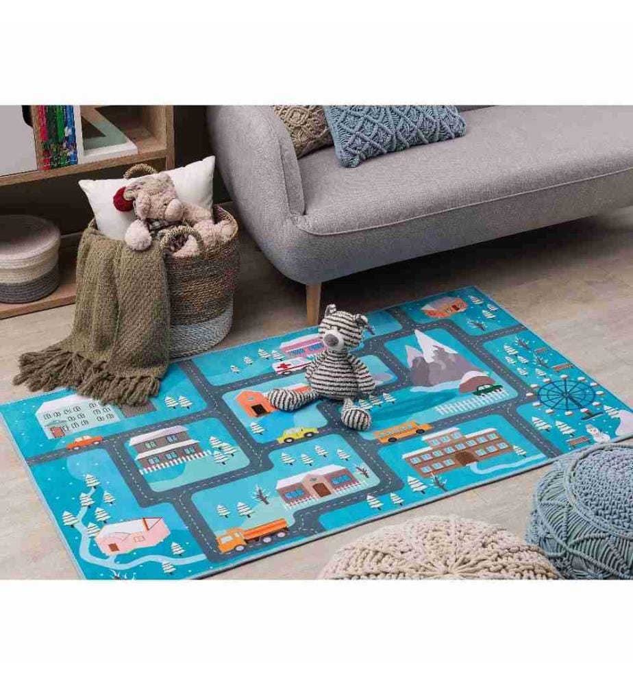 Kinderteppich KIGI Blau 80 x 150 cm