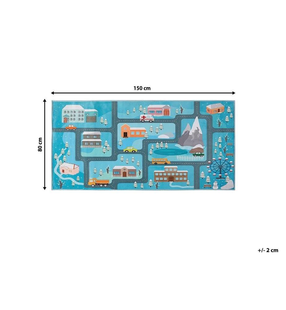 Kinderteppich KIGI Blau 80 x 150 cm