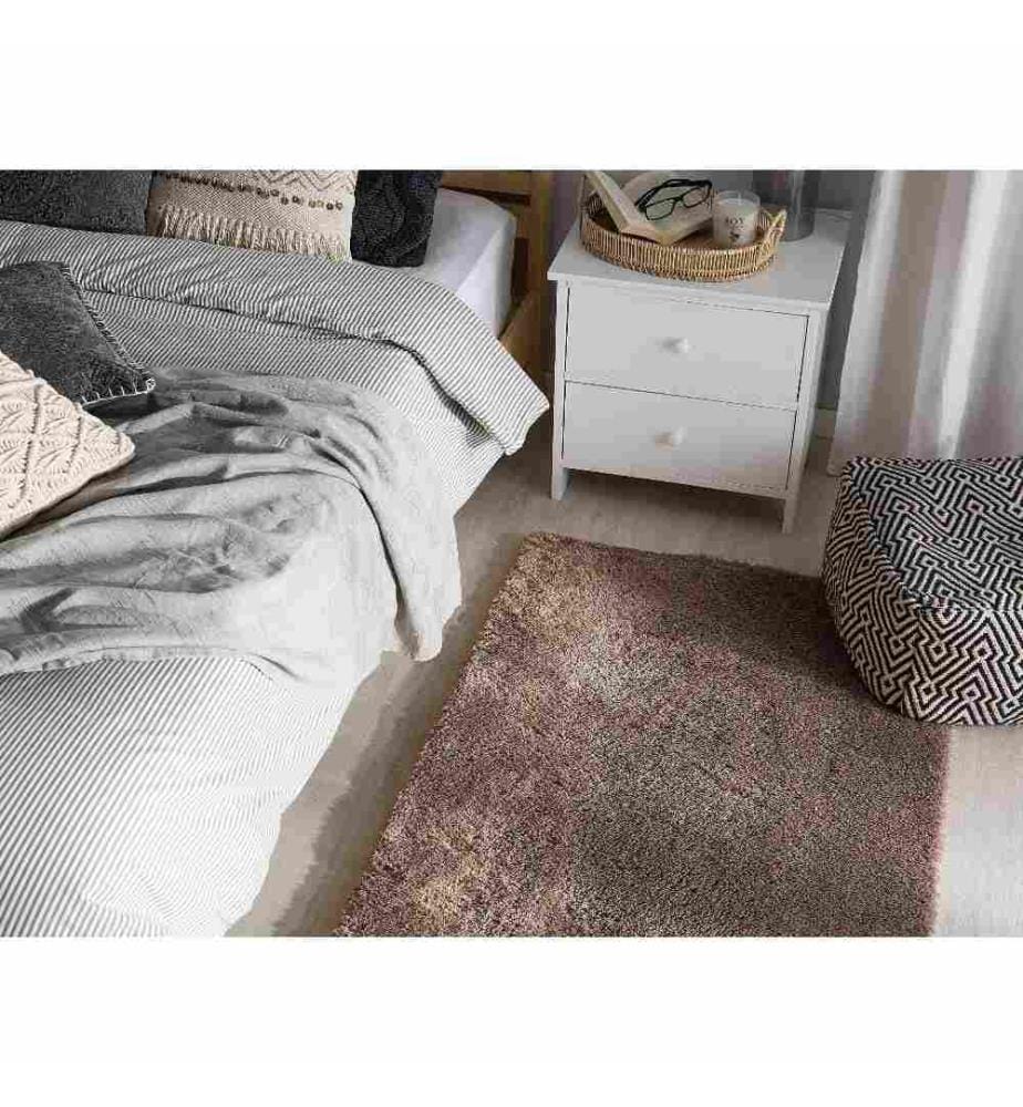 Teppich Hellbraun 160 x 230 cm Shaggy mit Kuschelfaktor Getuftet in rechteckiger Form Klassisch
