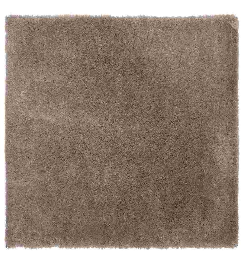 Tapis à poils longs EVREN Marron clair 200 x 200 cm