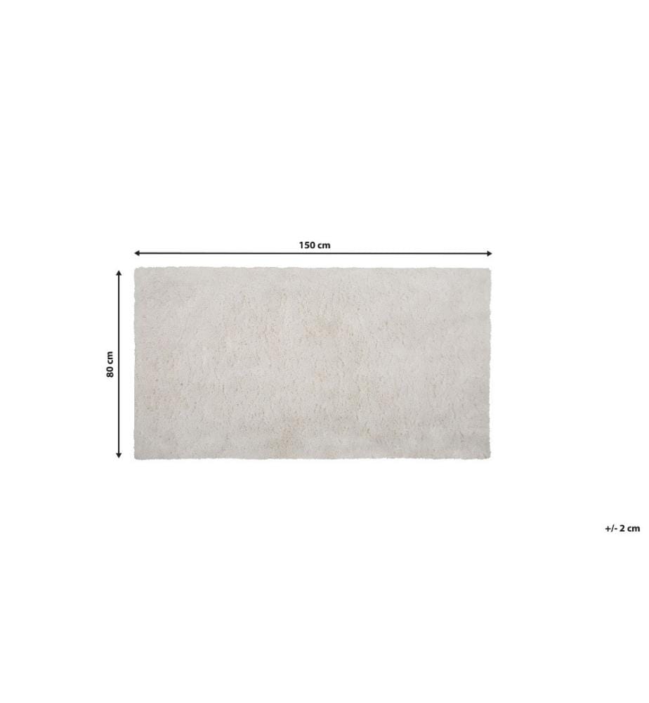 Tapis Épais 80 x 150 cm en Tissu Coton Blanc Doux au Toucher pour Chambre et Salon Moderne