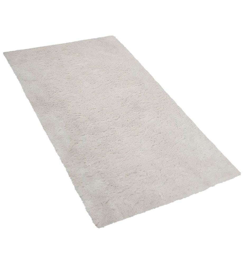 Tapis Épais 80 x 150 cm en Tissu Coton Blanc Doux au Toucher pour Chambre et Salon Moderne
