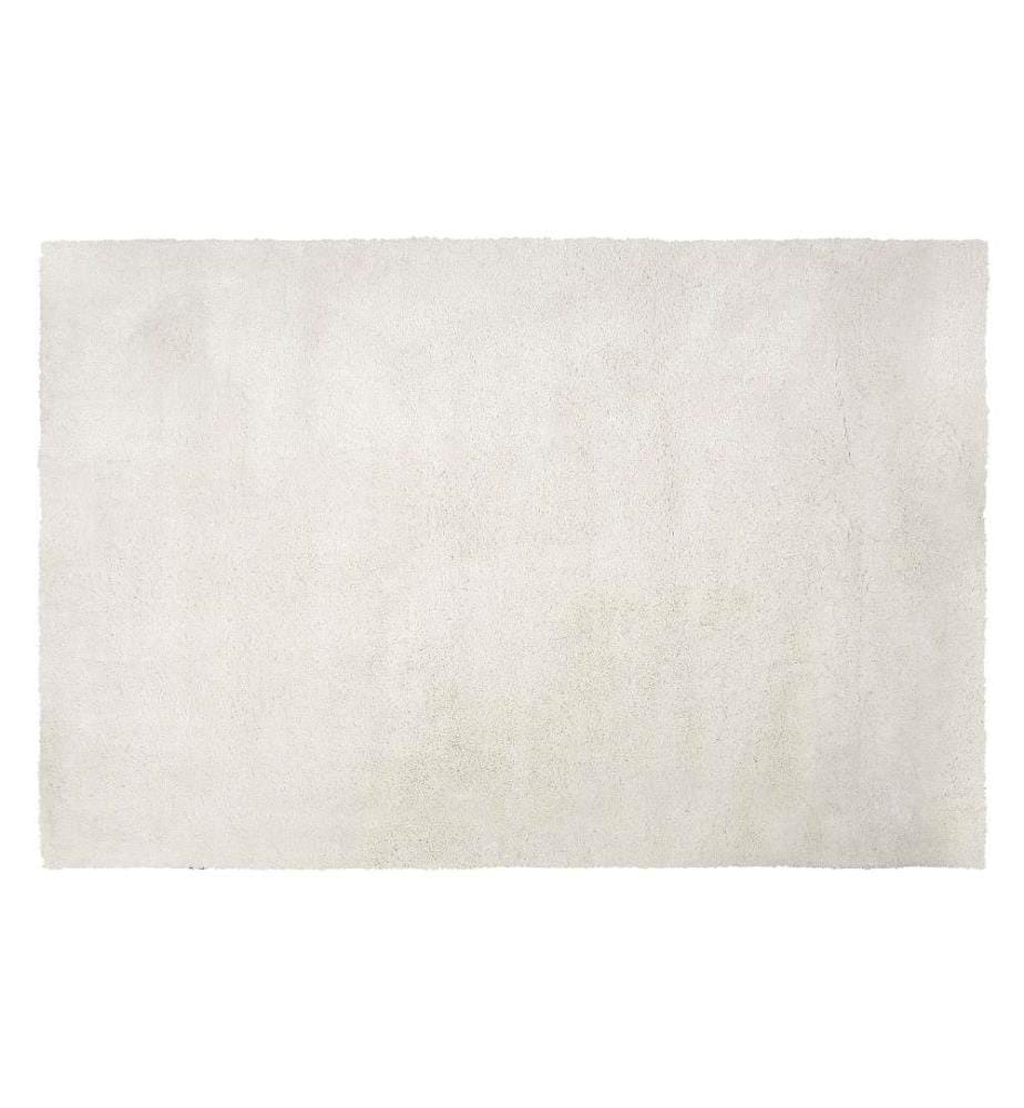 Tapis Épais 140 x 200 cm en Tissu Coton Blanc Doux au Toucher pour Chambre et Salon Moderne Belini
