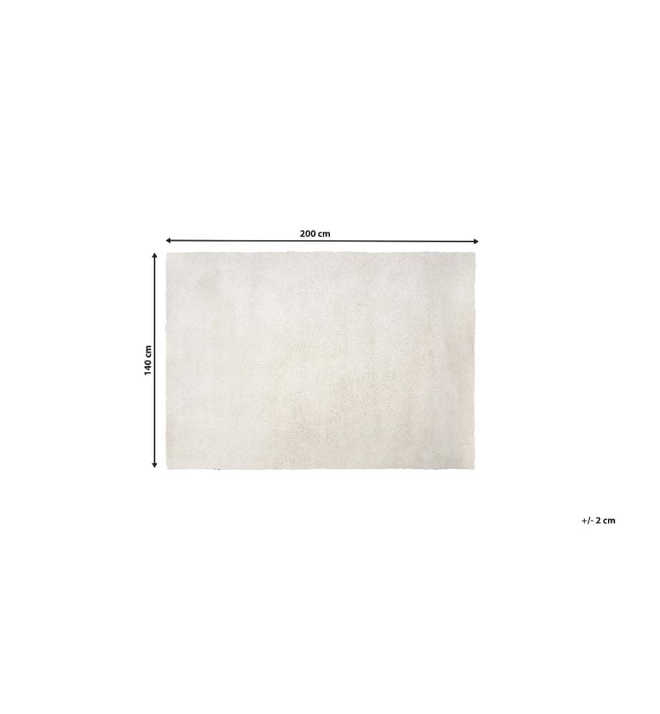 Tapis Épais 140 x 200 cm en Tissu Coton Blanc Doux au Toucher pour Chambre et Salon Moderne Belini