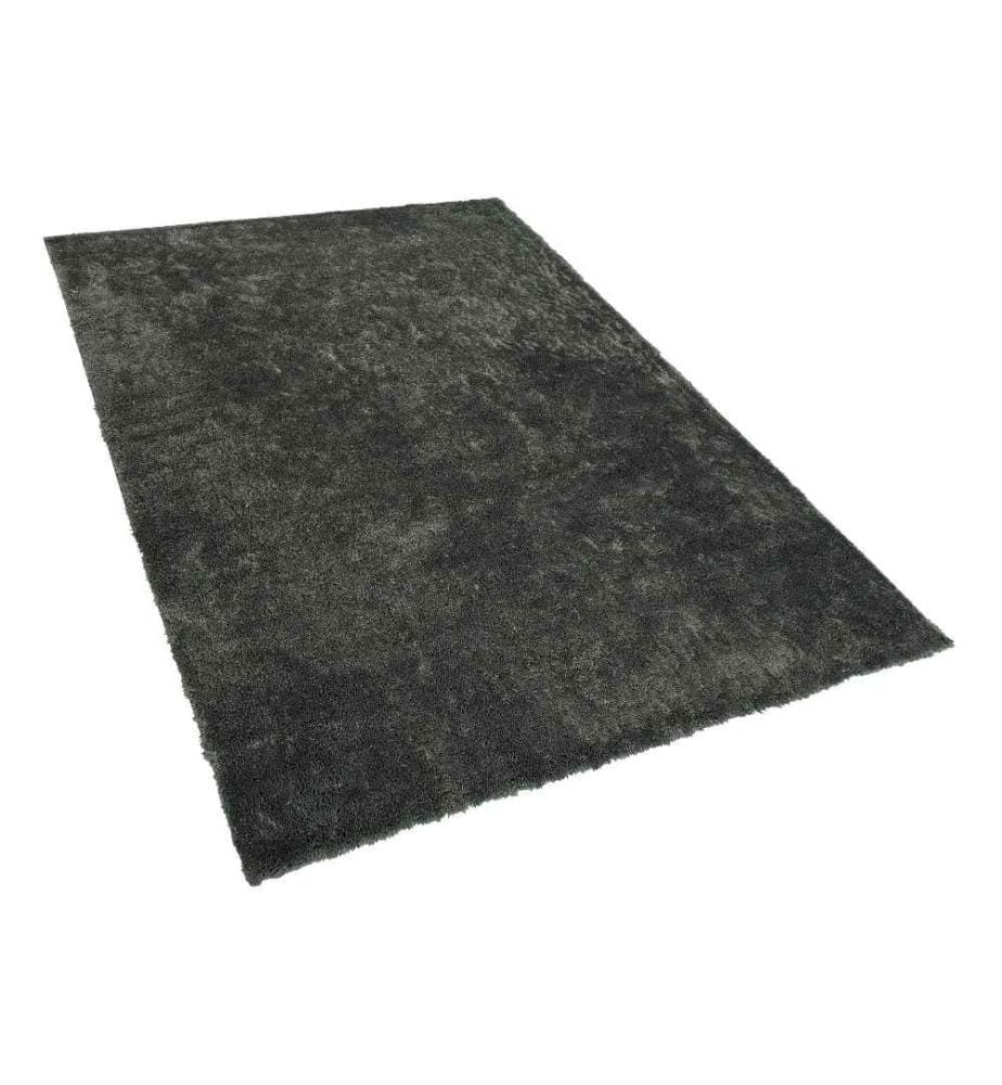 Tapis à poils longs EVREN Gris foncé 140 x 200 cm