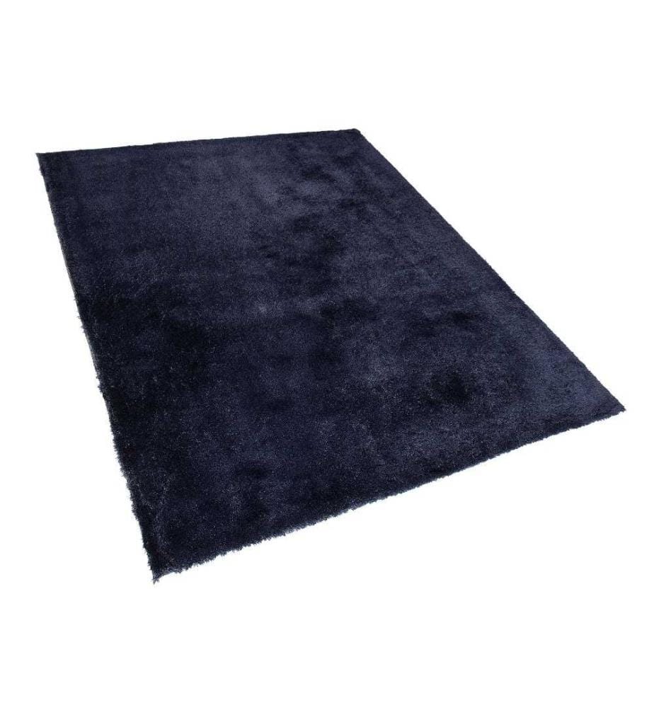 Tapis à poils longs EVREN Bleu foncé 140 x 200 cm