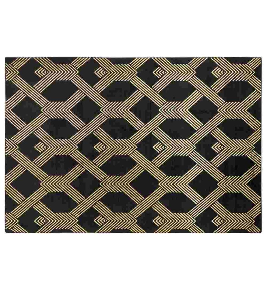 Tapis VEKSE Noir 160 x 230 cm Soie artificielle