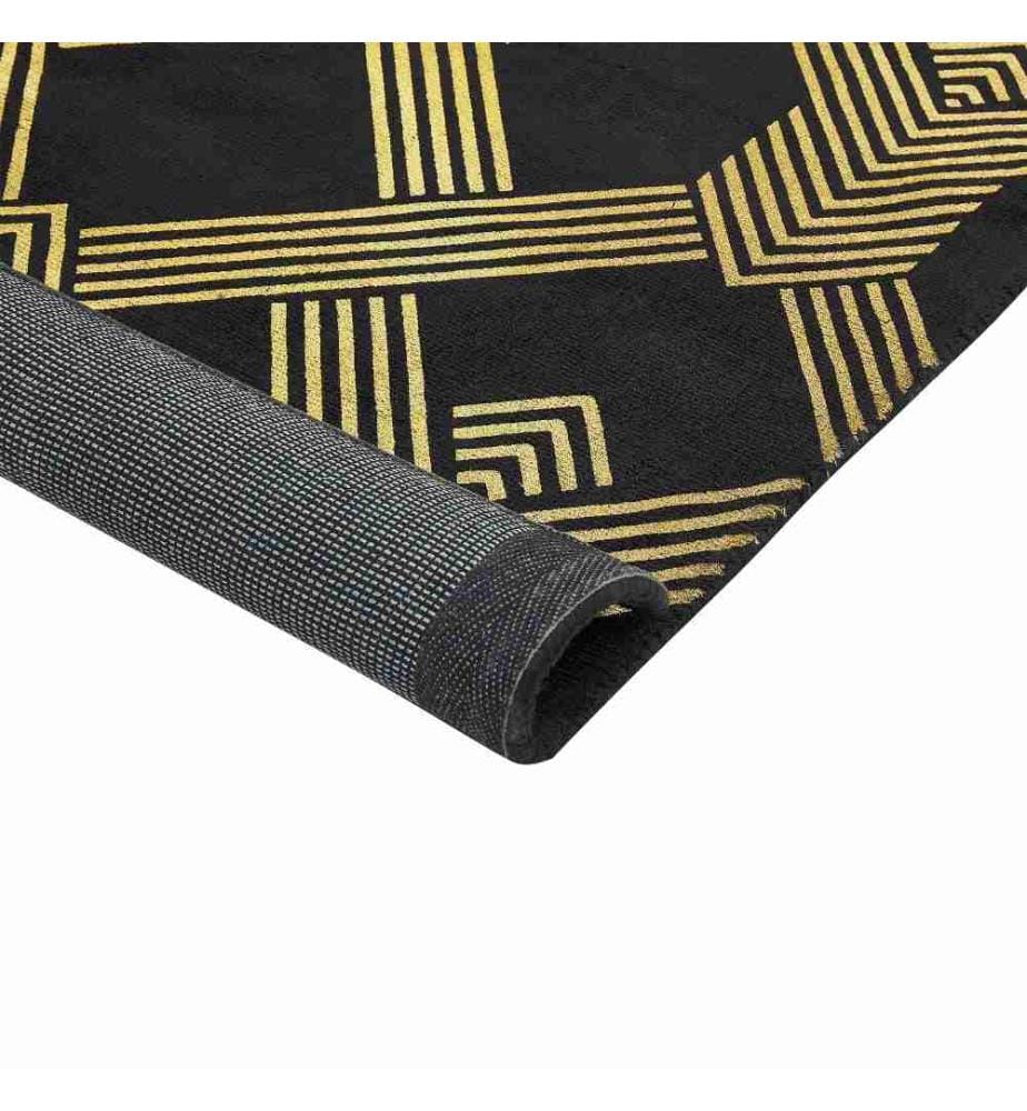 Tapis VEKSE Noir 160 x 230 cm Soie artificielle