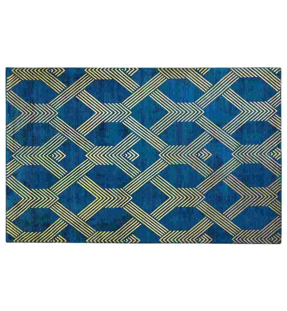 Tapis VEKSE Bleu 140 x 200 cm Soie artificielle