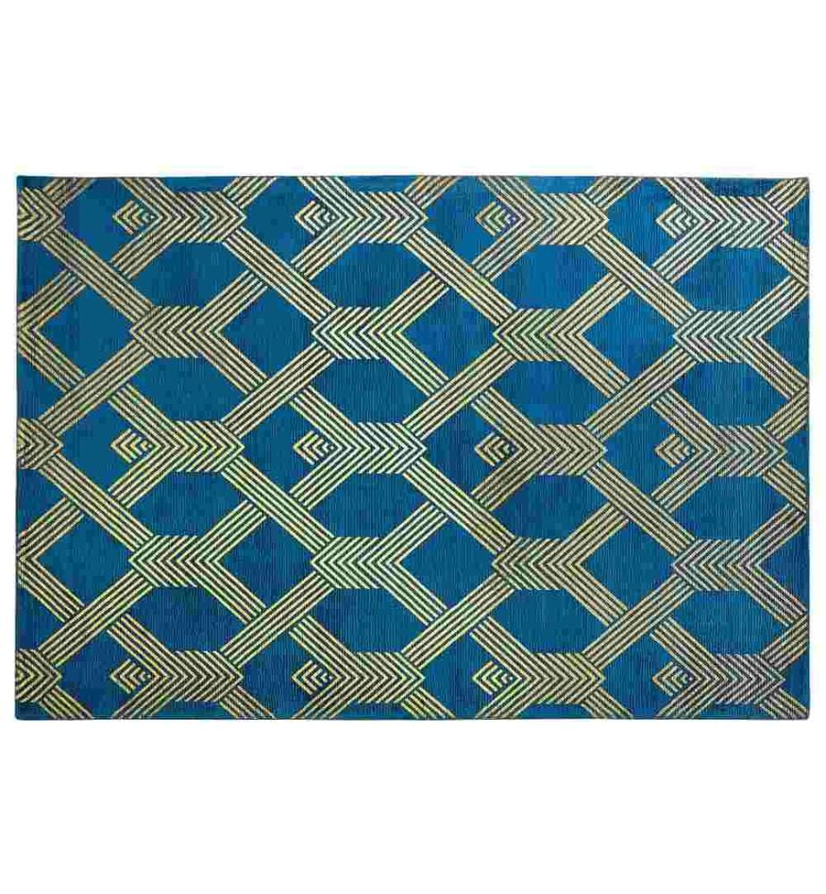 Tapis VEKSE Bleu 160 x 230 cm Soie artificielle