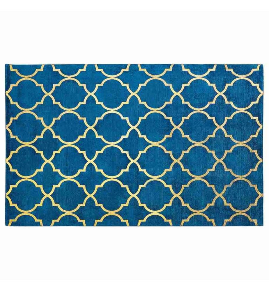 Tapis YELKI Bleu 140 x 200 cm Soie artificielle
