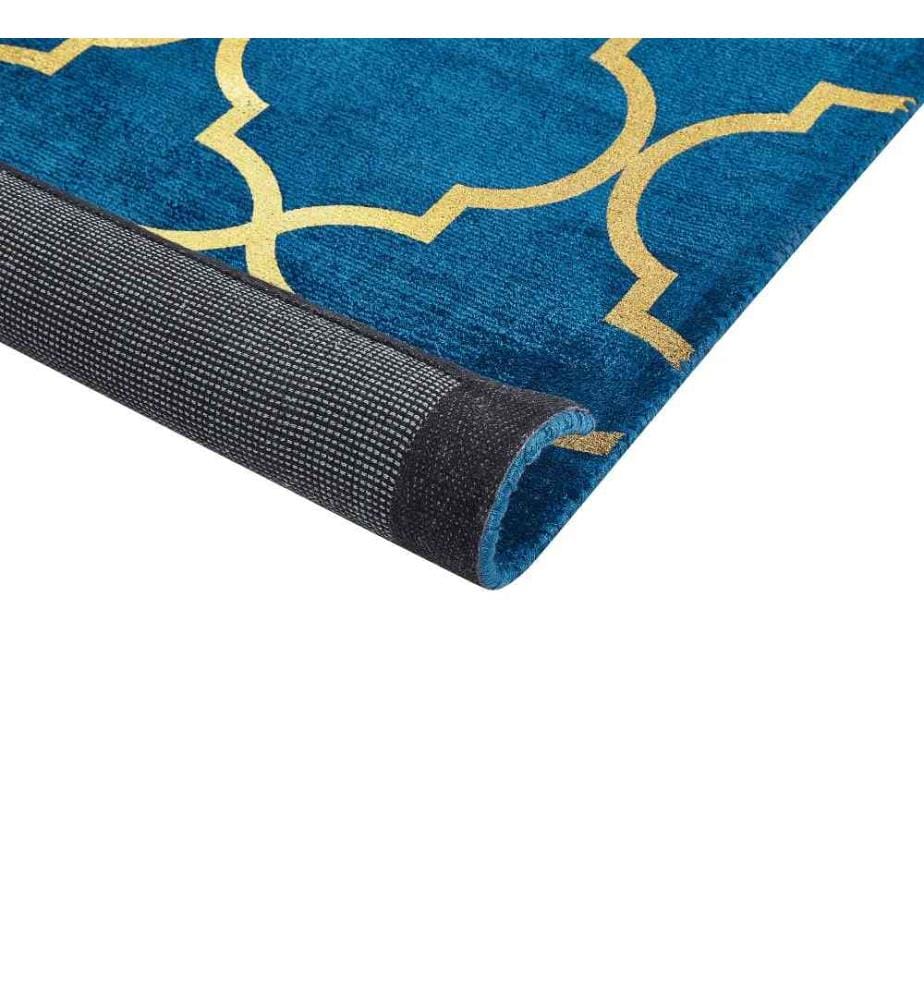 Tapis YELKI Bleu 140 x 200 cm Soie artificielle
