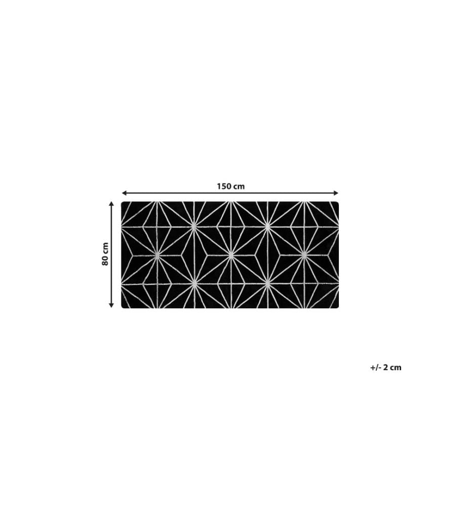 Tapis SIBEL Noir 80 x 150 cm Soie artificielle