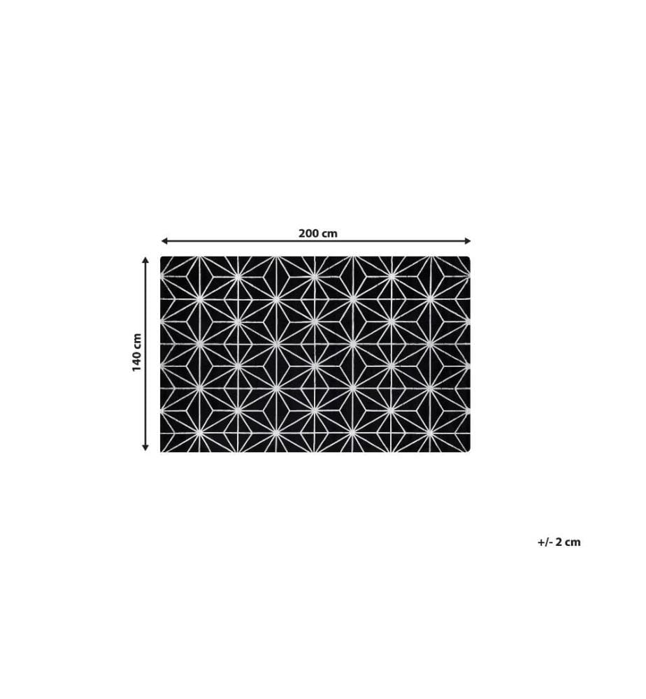 Tapis SIBEL Noir 140 x 200 cm Soie artificielle