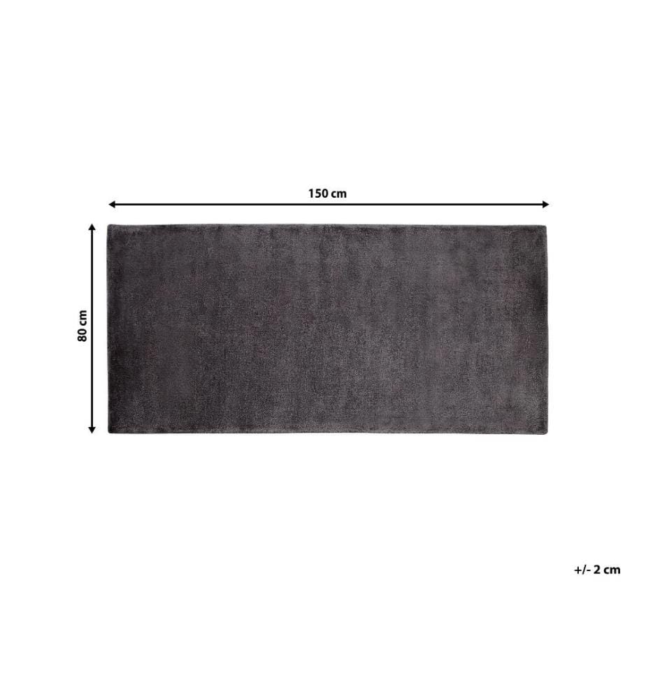 Tapis GESI II Gris foncé 80 x 150 cm Soie artificielle