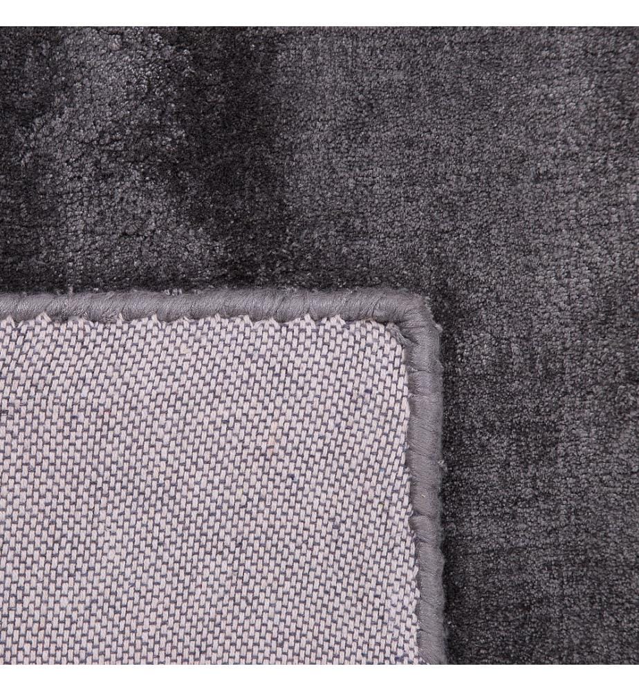 Tapis GESI II Gris foncé 80 x 150 cm Soie artificielle