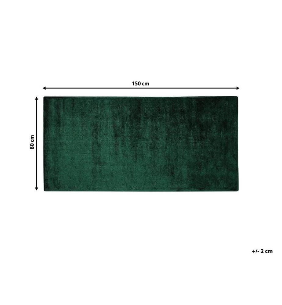 Tapis GESI II Vert foncé 80 x 150 cm Soie artificielle