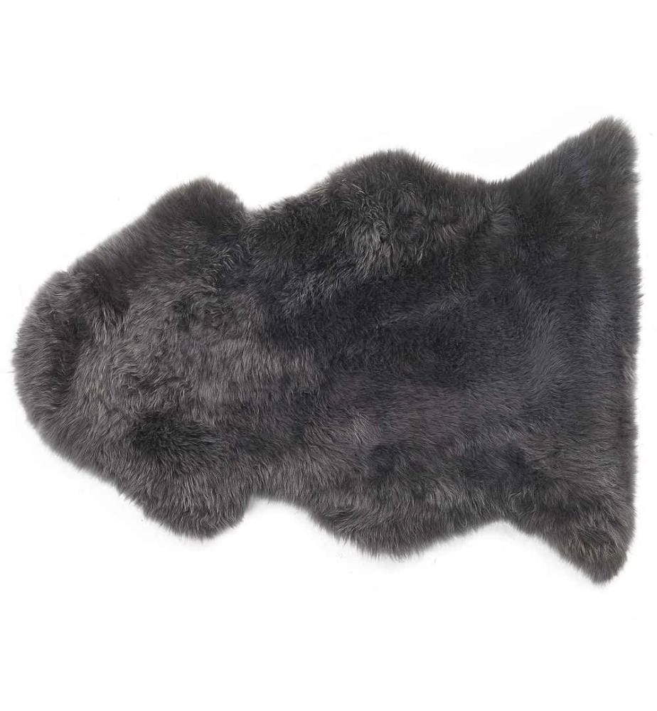 Déco en peau de mouton ULURU Gris foncé 65 x 110 cm