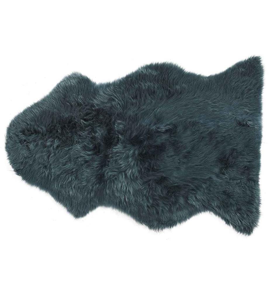 Déco en peau de mouton ULURU Vert foncé 65 x 110 cm