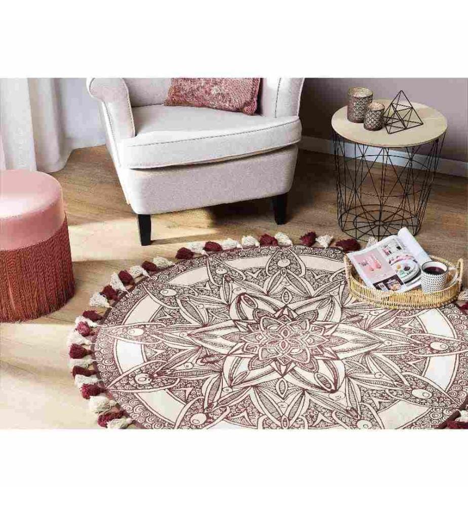 Tapis OLTU Rouge ø 120 cm Coton