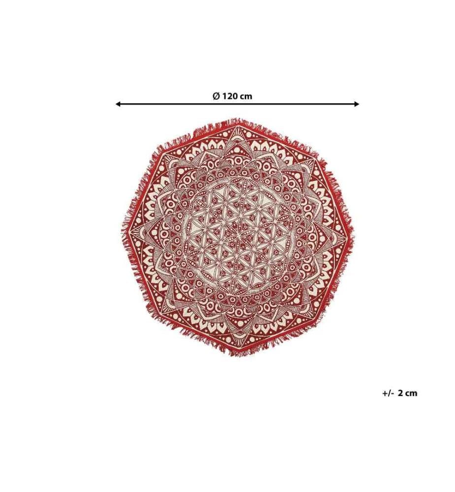 Tapis MEZITILI Rouge ø 120 cm Coton