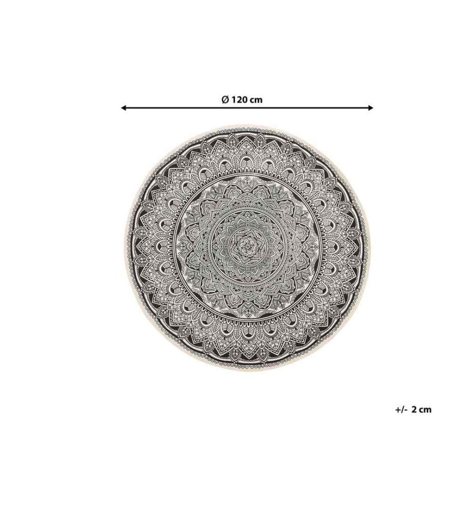 Tapis HIZAN Noir ø 120 cm Coton