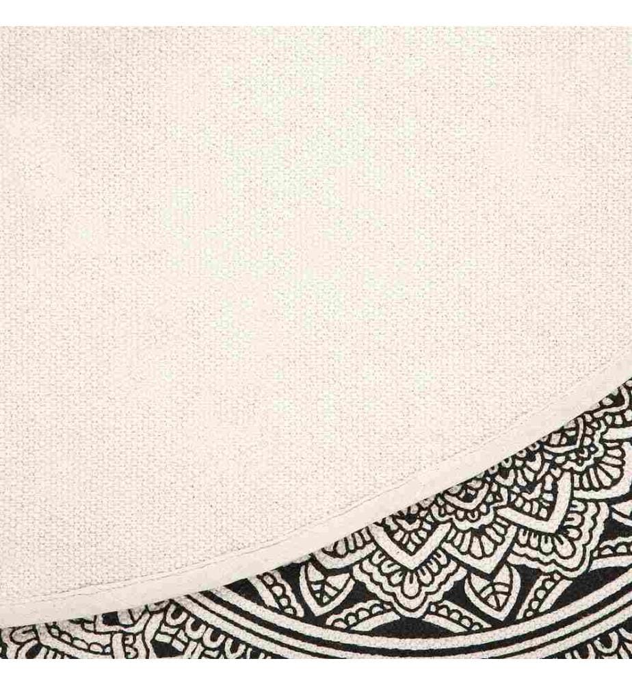 Tapis HIZAN Noir ø 120 cm Coton