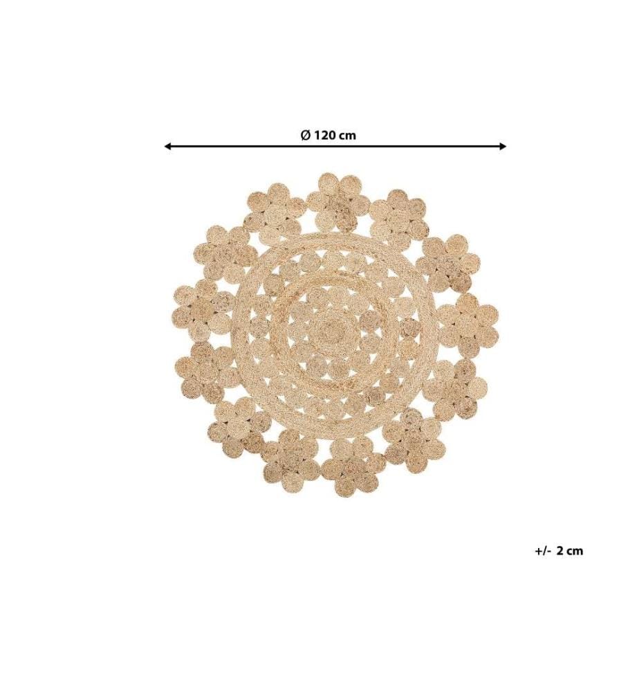 Teppich BIRECIK Beige ø 120 cm Jute