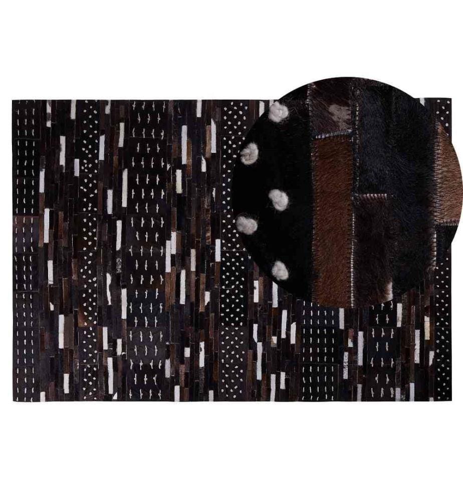 Tapis AKSEKI Marron foncé 140 x 200 cm Cuir