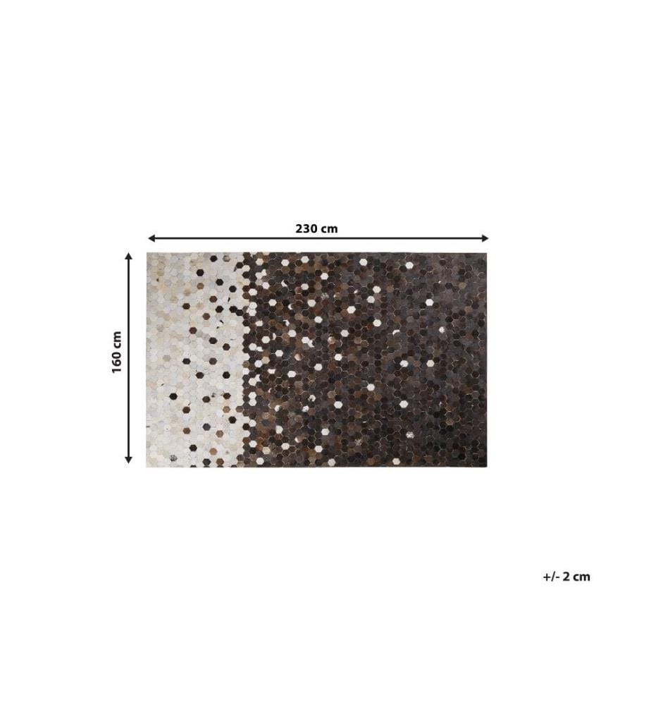 Teppich EYIM Braun 160 x 230 cm Echtleder