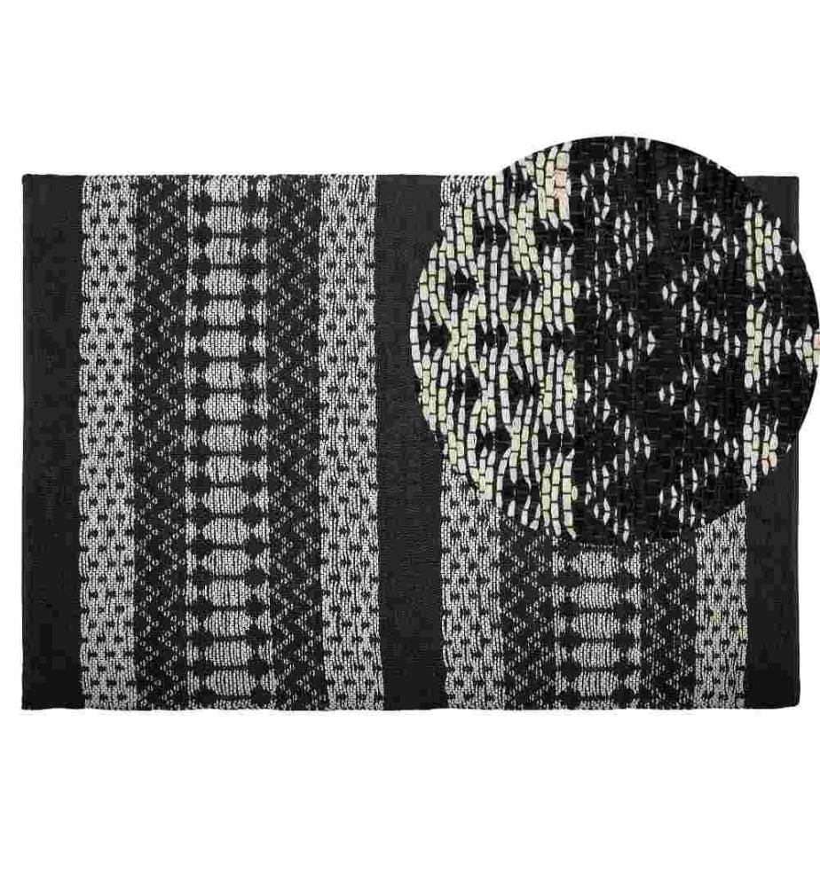 Tapis SOKUN Noir 140 x 200 cm Cuir