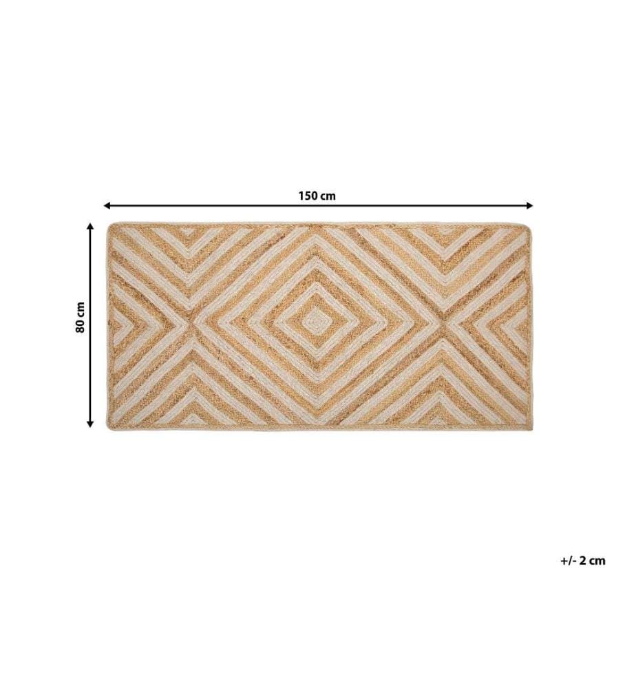 Teppich PIRLI Beige 80 x 150 cm Jute