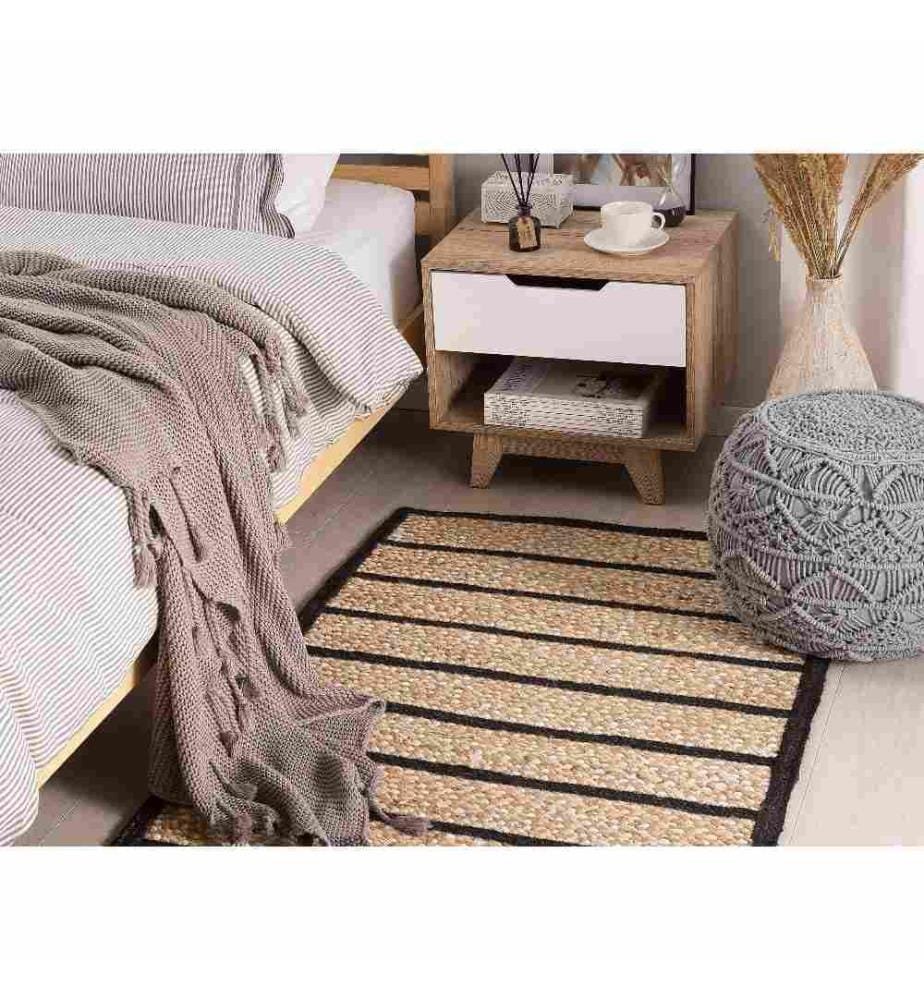 Tapis KARADONA Beige 80 x 150 cm Jute