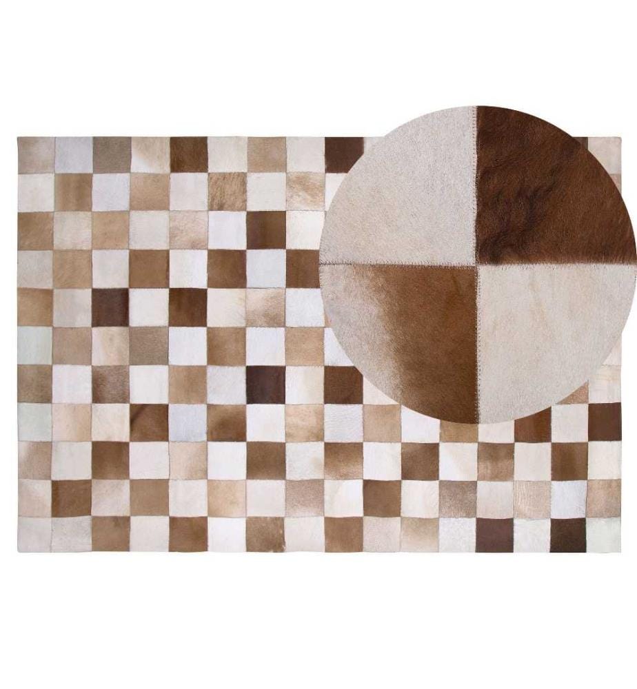 Tapis SOLMAZ Beige 140 x 200 cm Cuir