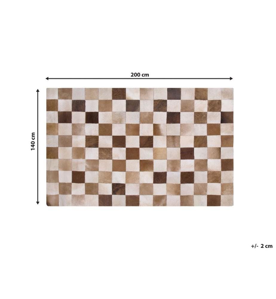 Tapis SOLMAZ Beige 140 x 200 cm Cuir