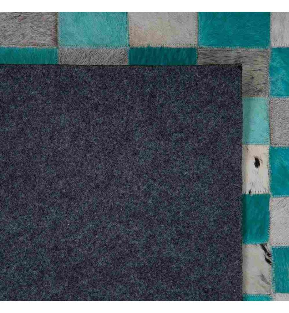 Teppich NIKFER Blau 140 x 200 cm Echtleder
