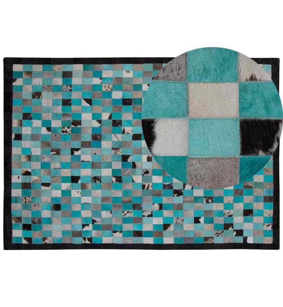 Tapis NIKFER Turquoise 160 x 230 cm Cuir