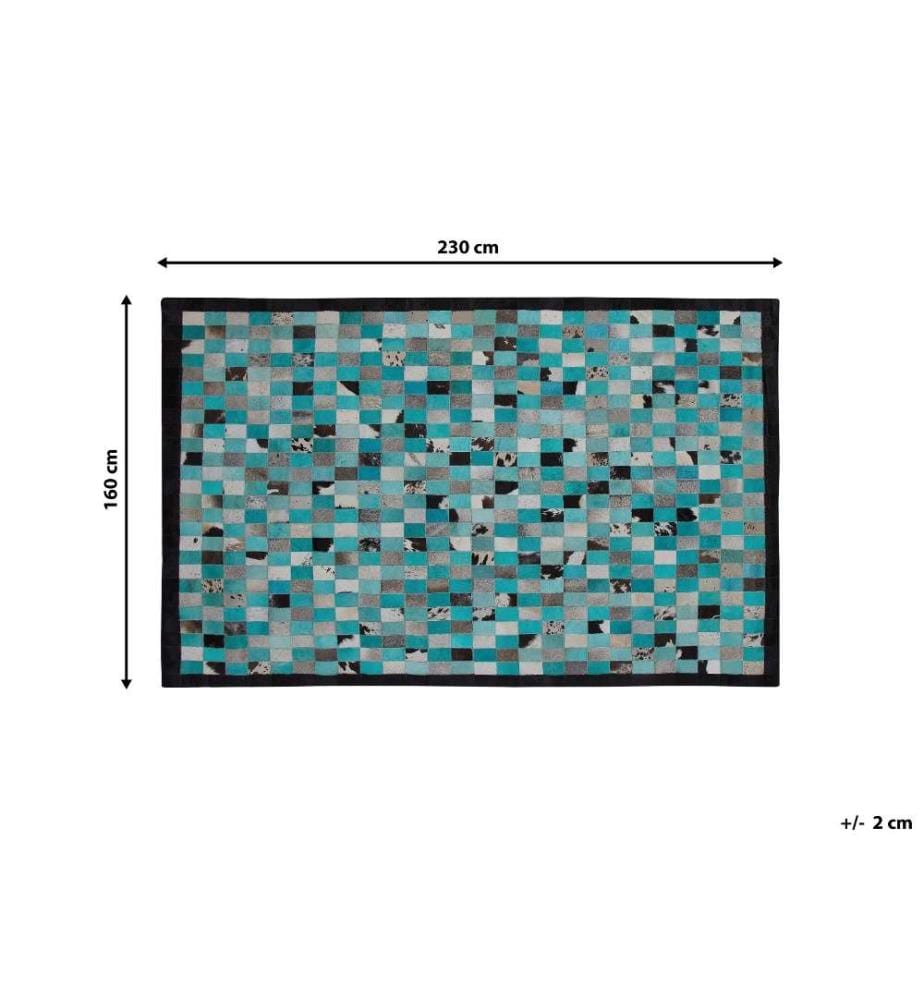 Tapis NIKFER Turquoise 160 x 230 cm Cuir