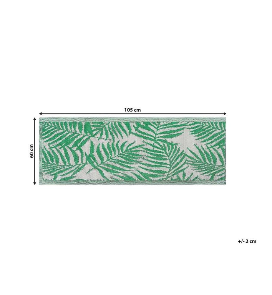 Tapis d'extérieur KOTA Vert 60 x 105 cm Réversible