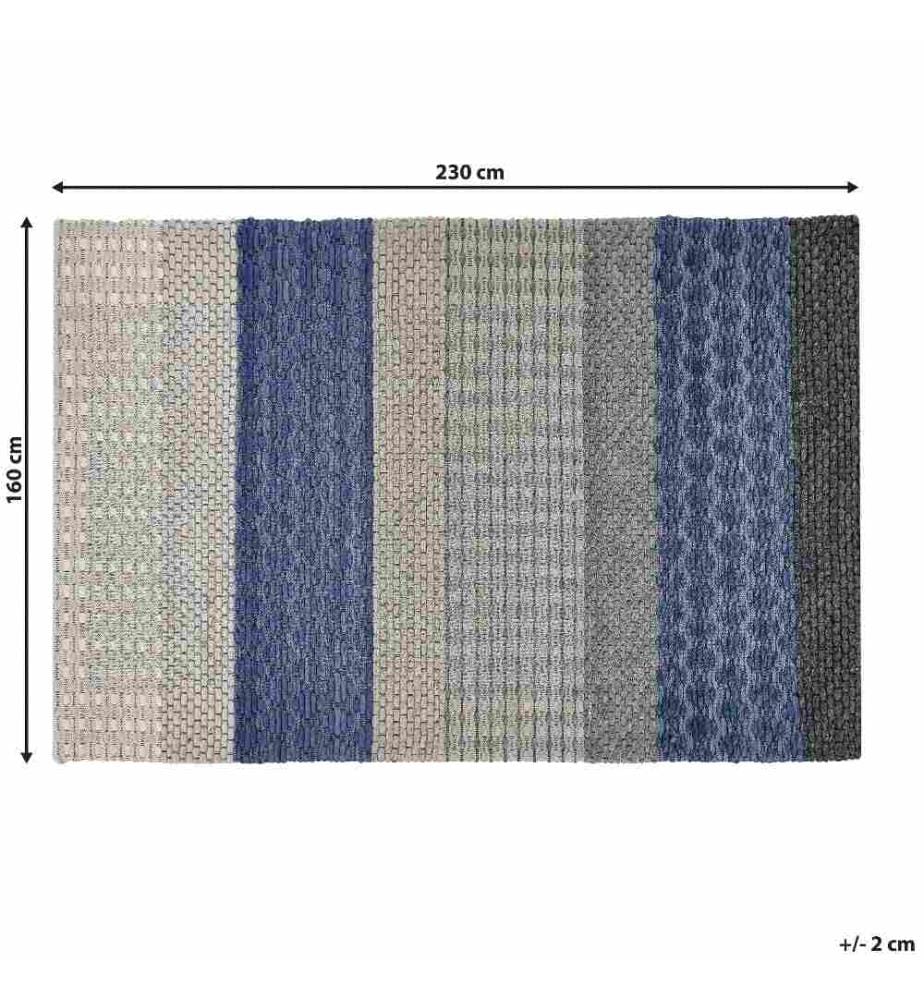 Tapis AKKAYA Bleu 160 x 220 cm Laine